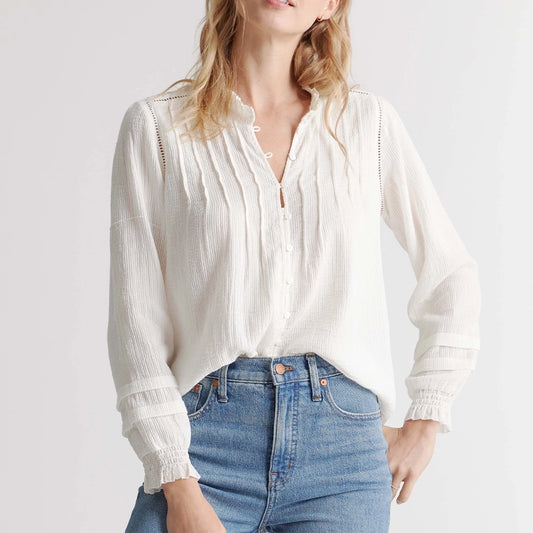 Eco-Friendly Textured Cotton Bohemian Blouse