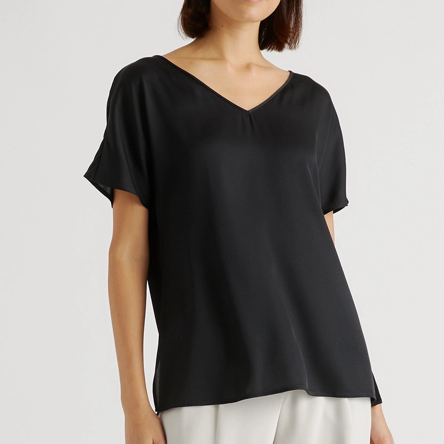 Machine-Washable Silk Stretch Blouse